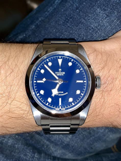 tudor black bay blue 41mm|tudor black bay 41 thickness.